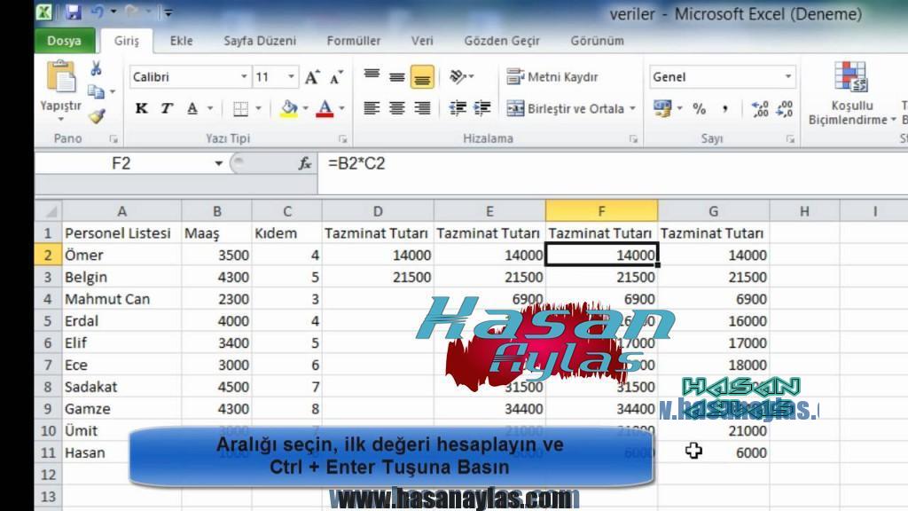 Excelde farklı yüzde hesaplama formulleri | Hasan Aylas Dijital ...
